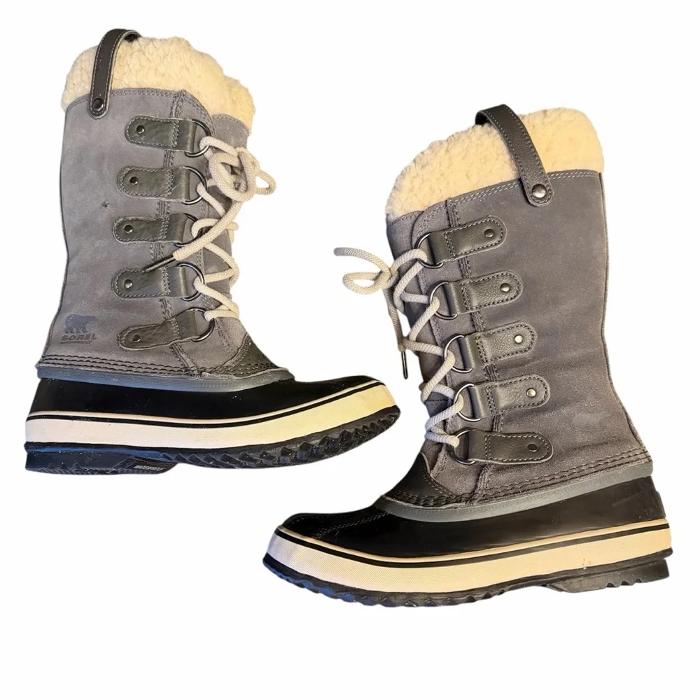 SOREL Women’s Joan of Arc Suede & Shearling Cold Weather Boots Sz 6 Waterproof